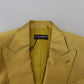 Dolce & Gabbana Gold Satin Long Sleeves Blazer Coat Jacket/IT40|S/Gold