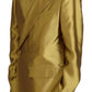 Dolce & Gabbana Gold Satin Long Sleeves Blazer Coat Jacket/IT40|S/Gold