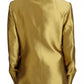 Dolce & Gabbana Gold Satin Long Sleeves Blazer Coat Jacket/IT40|S/Gold