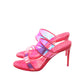 Christian Louboutin Christian Louboutin Just Loubi 85 Neon Fluoro Hot Pink Strappy High Heel Mules/EU38/US8/Pink