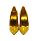 Christian Louboutin Hot Chick 100 Yellow Mirrored Patent Leather High Heel Pumps/EU37/US7/Yellow