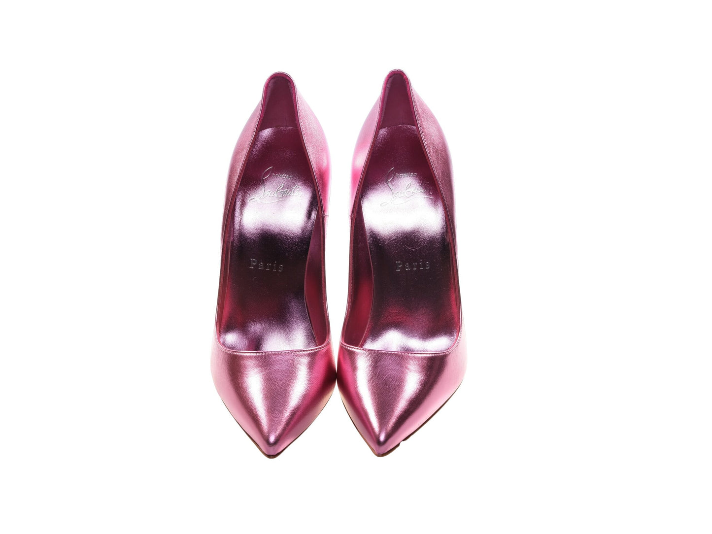 Christian Louboutin Christian Louboutin So Kate 120 Pink Laminated Leather High Heel Pumps/EU38.5/US8.5/Pink