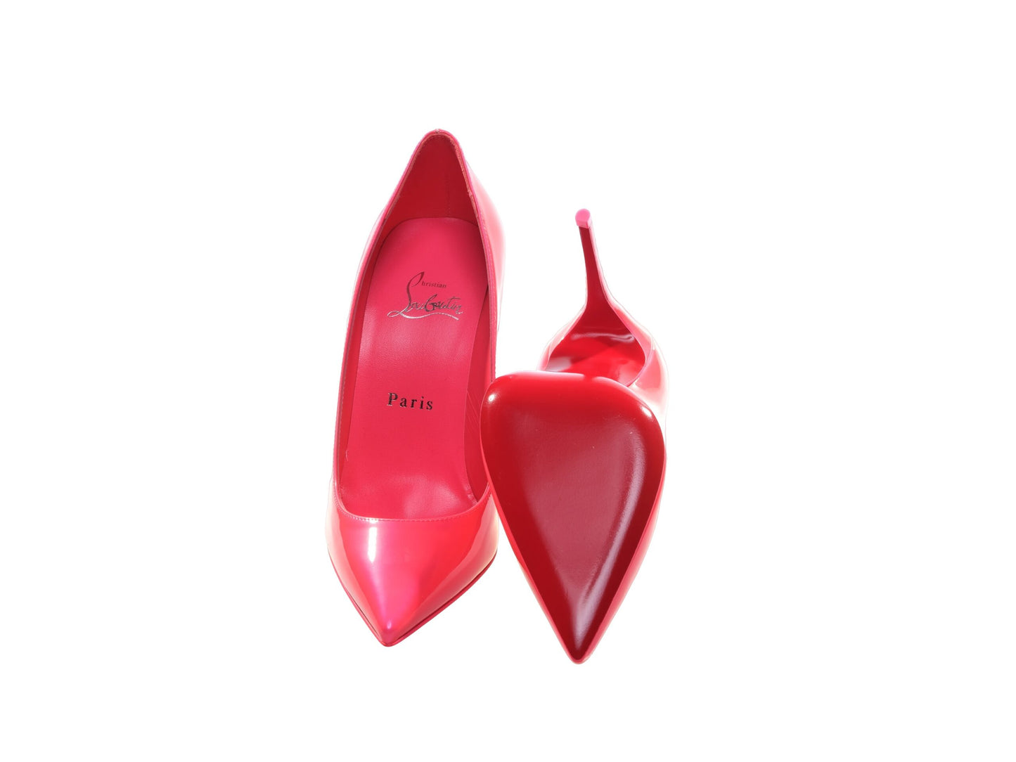 Christian Louboutin Christian Louboutin Sporty Kate Hot Pink Patent Leather High Heel Pumps/EU36/US6/Pink