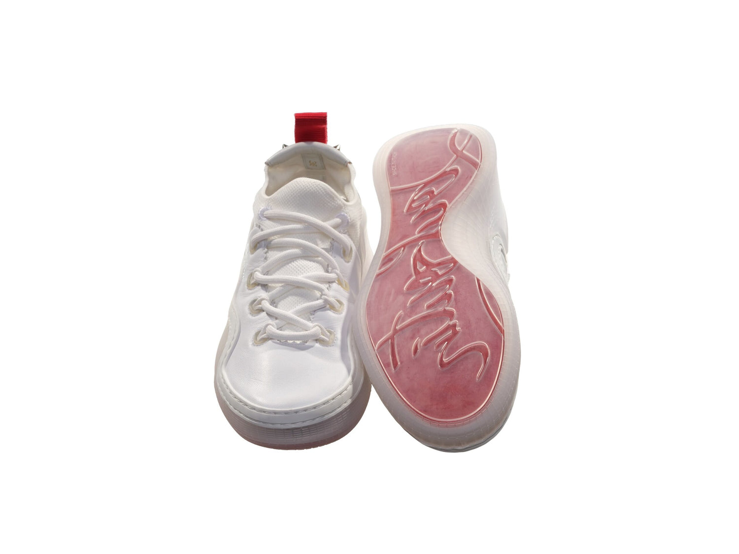 Christian Louboutin Christian Louboutin Arpoador Donna Flat White Laceup Suede Sneakers/EU39.5/US9.5/White