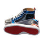 Christian Louboutin Christian Louboutin Louis Spikes Orlato Flat Multi Coloured Leather High Top Sneakers/EU41.5/US8.5/Multicolor