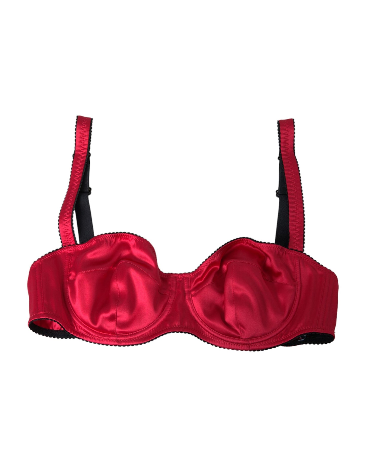 Dolce & Gabbana Dolce & Gabbana Bordeaux Silk Stretch Balconcino Bra Underwear/IT1 | XS/Bordeaux