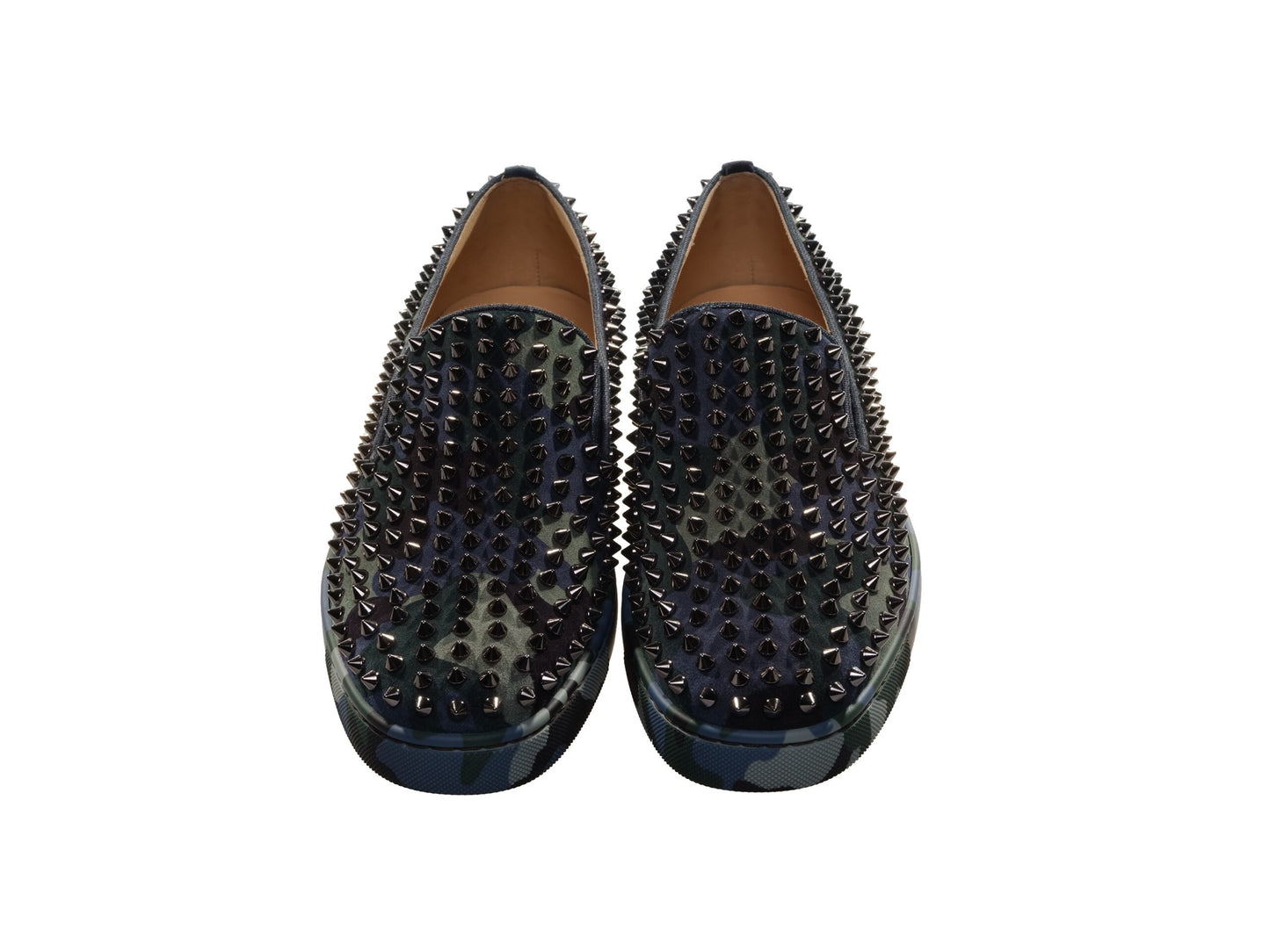 Christian Louboutin Christian Louboutin Roller Boat Flat Slip On Camouflage and Studded Shoes/EU41.5/US8.5/Multicolor