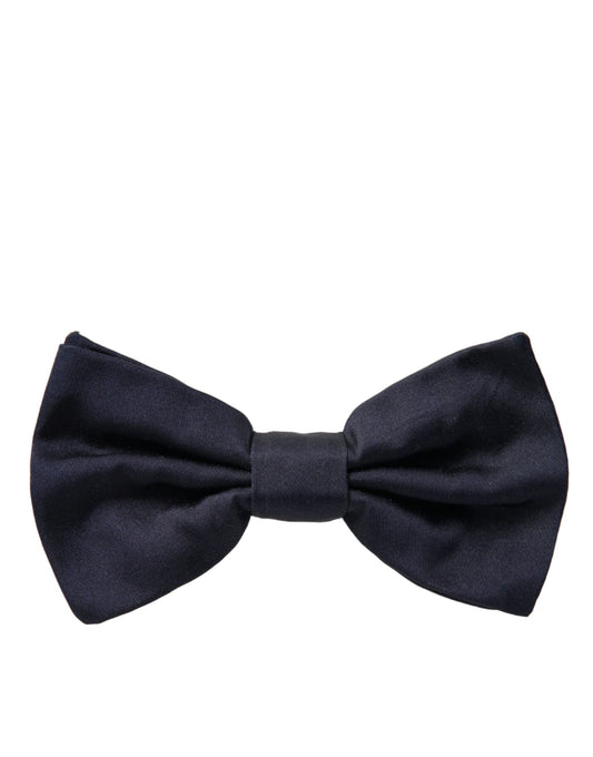 Dolce & Gabbana Dolce & Gabbana Dark Blue Silk Adjustable Neck Men Bow Tie/Blue