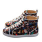 Christian Louboutin Christian Louboutin Louis Orlato Flat Crepe Satin Multicolour Limited edition Dr Bored Print High Top Sneakers/EU40.5/US7.5/Multicolor