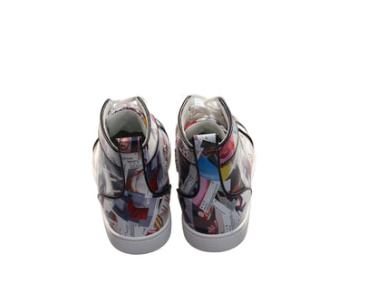 Christian Louboutin Christian Louboutin Louis Orlato Flat Leather Printed High Top Sneakers/EU41.5/US8.5/Multicolor