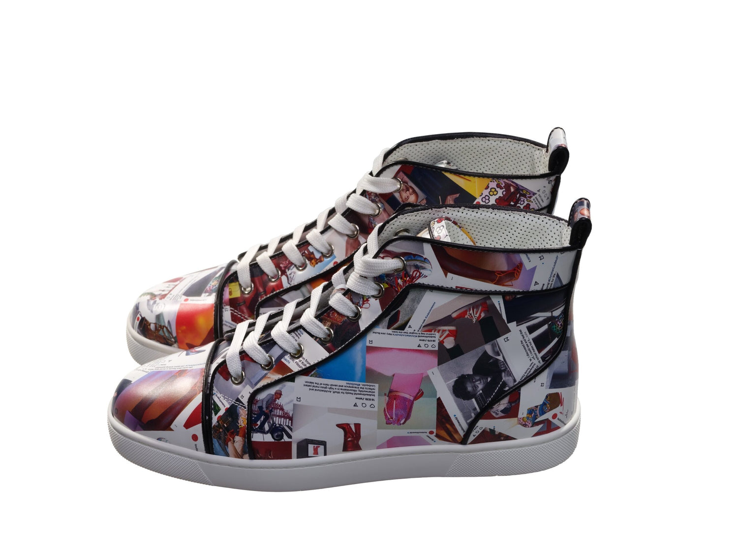 Christian Louboutin Christian Louboutin Louis Orlato Flat Leather Printed High Top Sneakers/EU41.5/US8.5/Multicolor