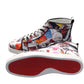 Christian Louboutin Christian Louboutin Louis Orlato Flat Leather Printed High Top Sneakers/EU41.5/US8.5/Multicolor