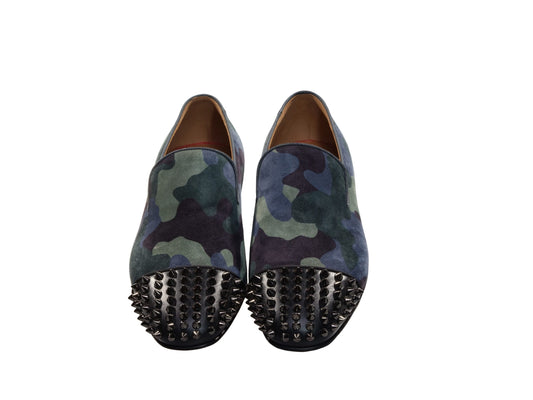 Christian Louboutin Christian Louboutin Spooky Flat Camouflage and Studded Slip On Shoes/EU40.5/US7.5/Multicolor