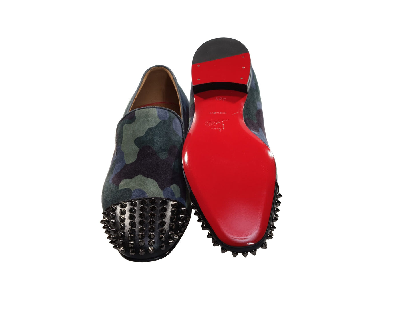 Christian Louboutin Christian Louboutin Spooky Flat Camouflage and Studded Slip On Shoes/EU40.5/US7.5/Multicolor