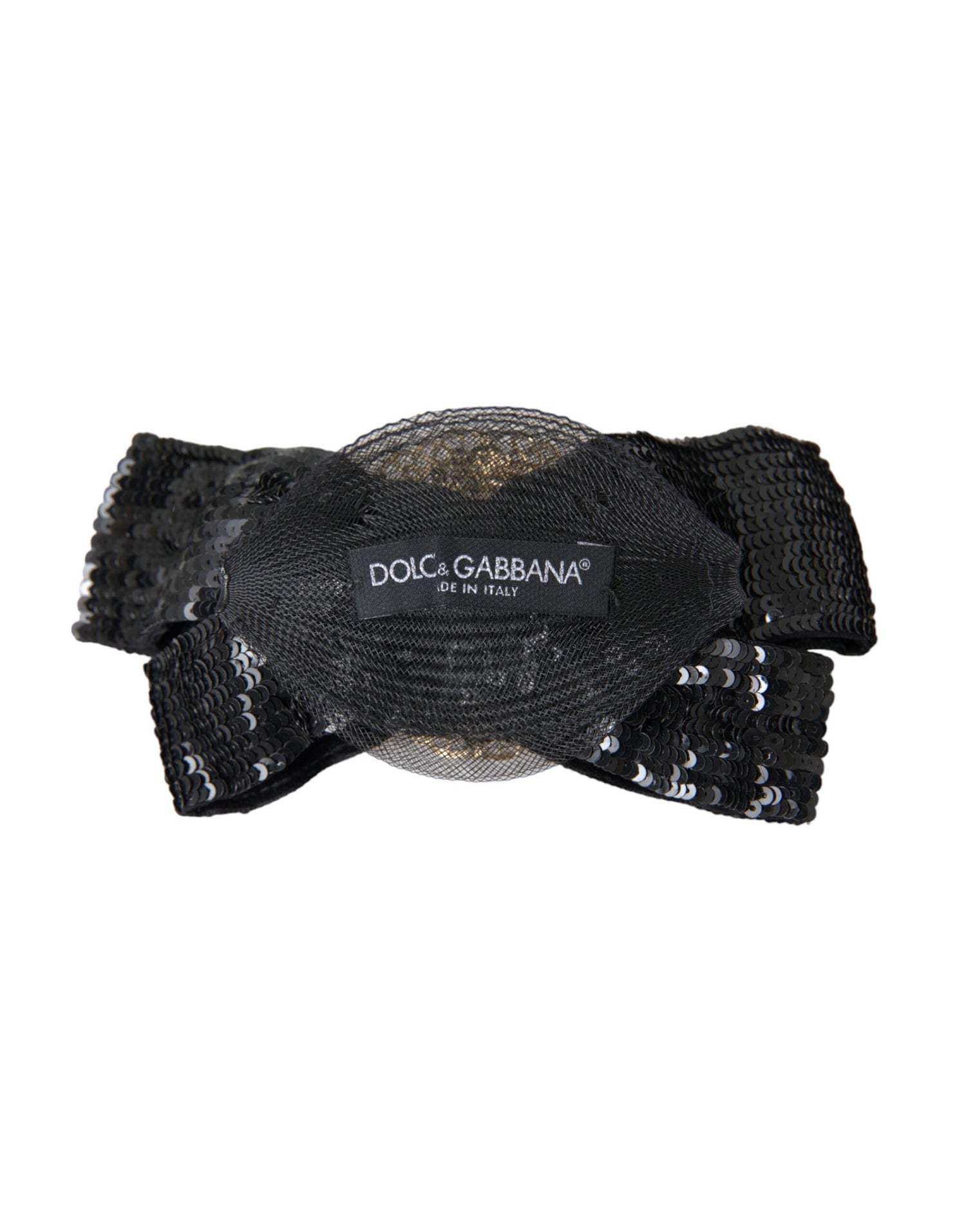 Dolce &amp; Gabbana Dolce &amp; Gabbana Black Sequin Pearl Handmade Brooch Hair Pin/Black