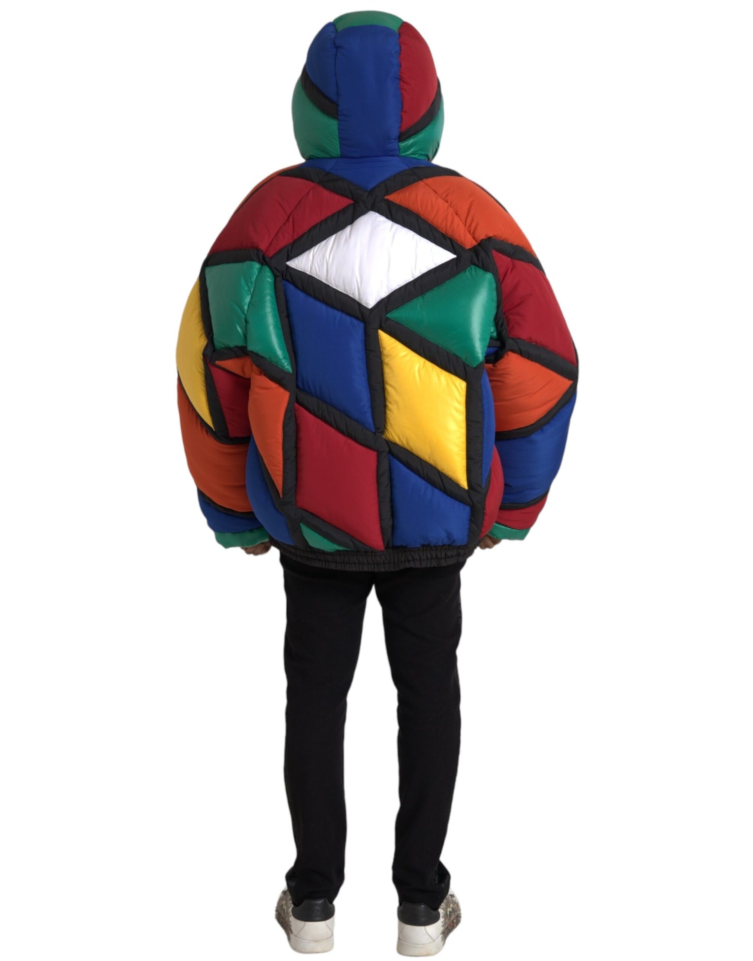 Dolce &amp; Gabbana Multicolor Quilted Hooded Puffer Jacket/IT52 | XL/Multicolor