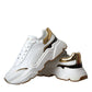 Dolce & Gabbana Dolce & Gabbana White Gold DAYMASTER Leather Sneakers Men Shoes/EU41.5/US8.5/White