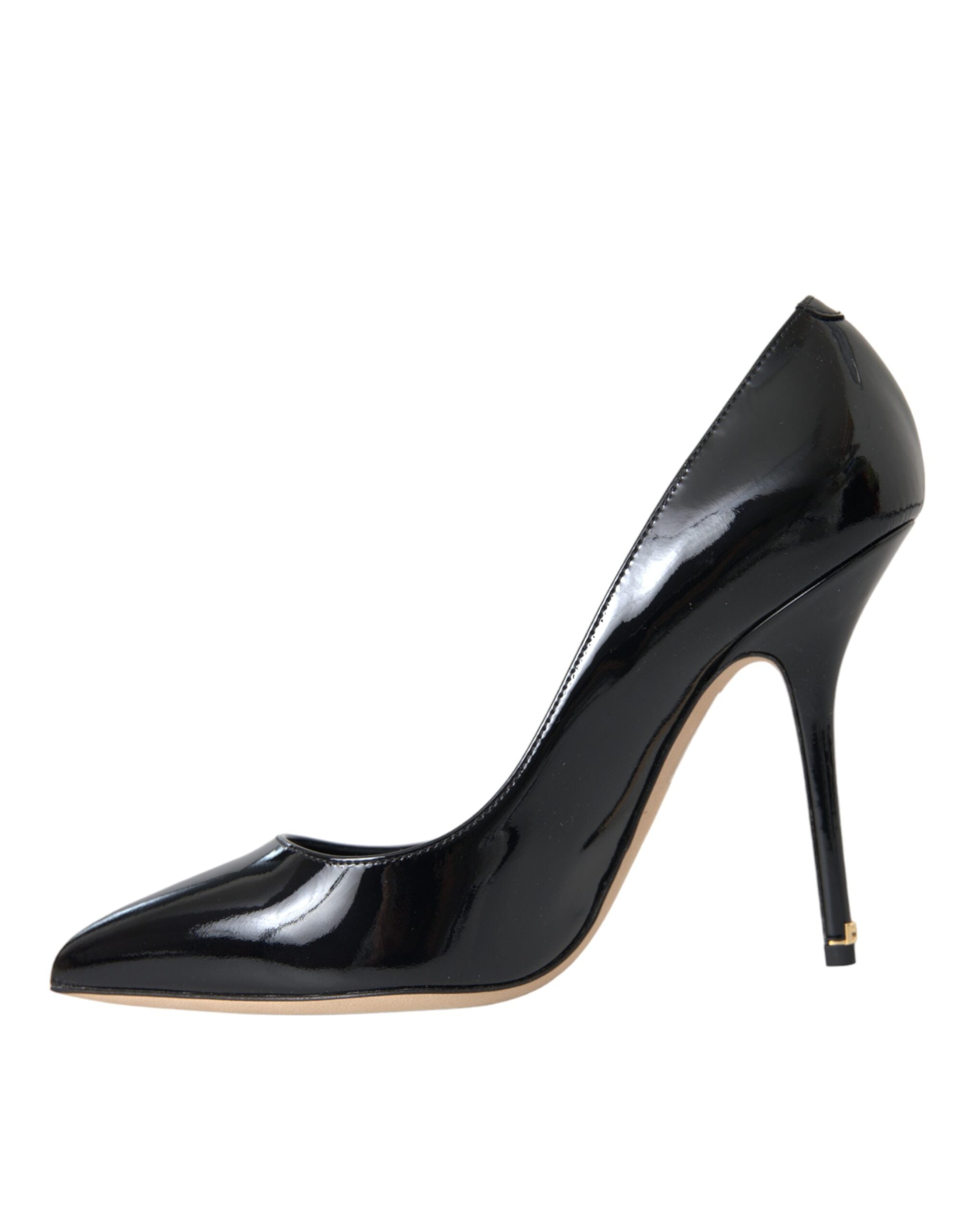 Dolce &amp; Gabbana Dolce &amp; Gabbana Black Patent Leather Bellucci Pumps Heels Shoes/EU39/US8.5/Black