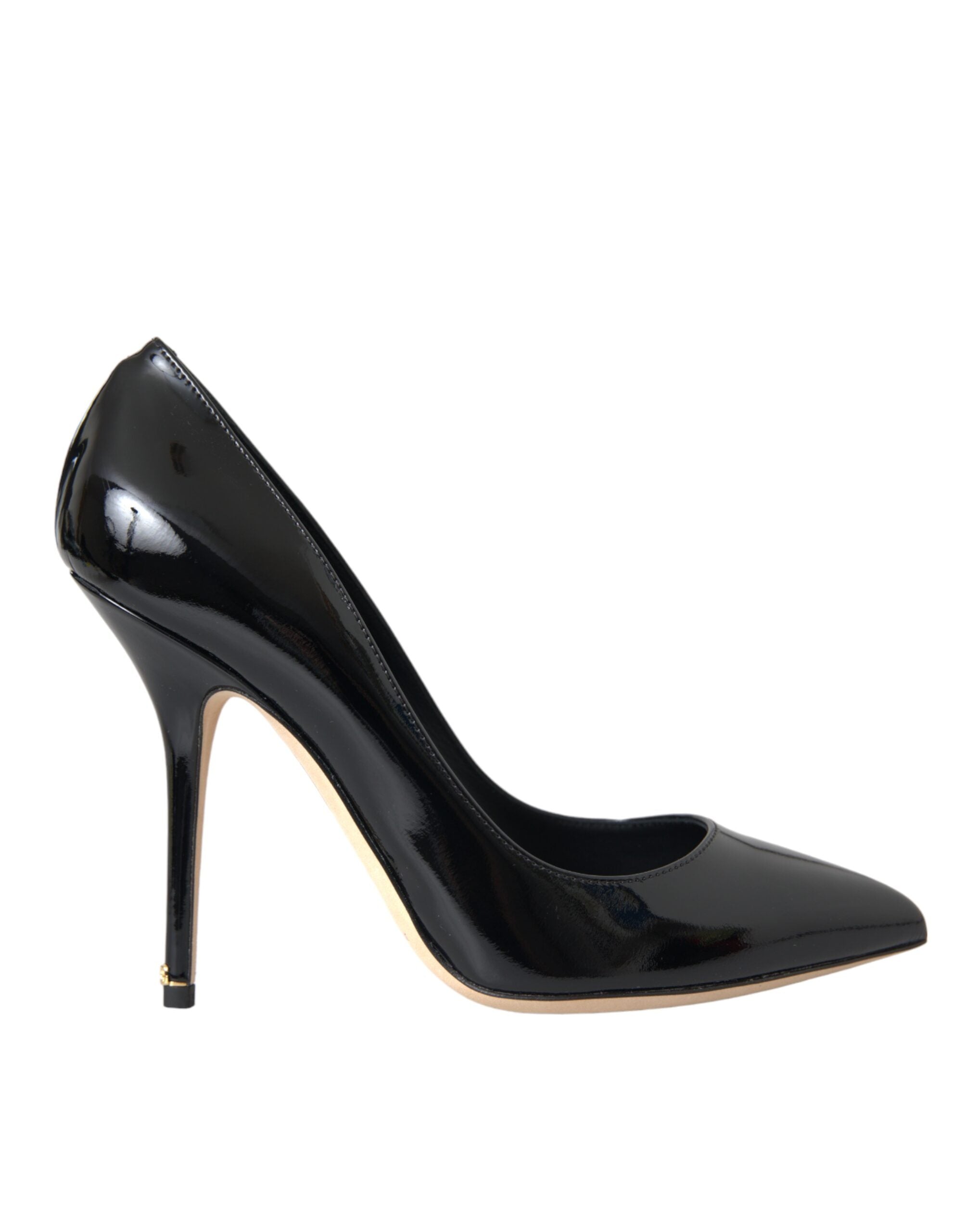 Dolce &amp; Gabbana Dolce &amp; Gabbana Black Patent Leather Bellucci Pumps Heels Shoes/EU39/US8.5/Black