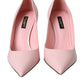 Dolce & Gabbana Dolce & Gabbana Light Pink Patent Leather Pump Heels Shoes/EU37/US6.5/Pink