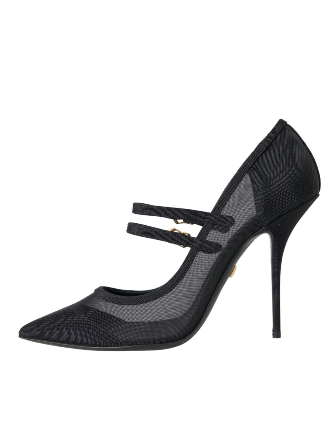 Dolce &amp; Gabbana Dolce &amp; Gabbana Black Mesh Mary Janes Heels Pumps Shoes/EU39/US8.5/Black