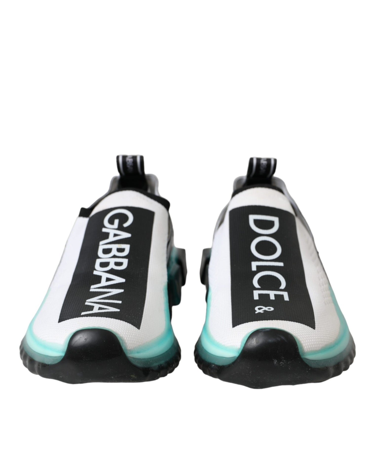 Dolce &amp; Gabbana Dolce &amp; Gabbana Black White Blue Slip On Sorrento Sneakers Shoes/EU37/US6.5/Black/White