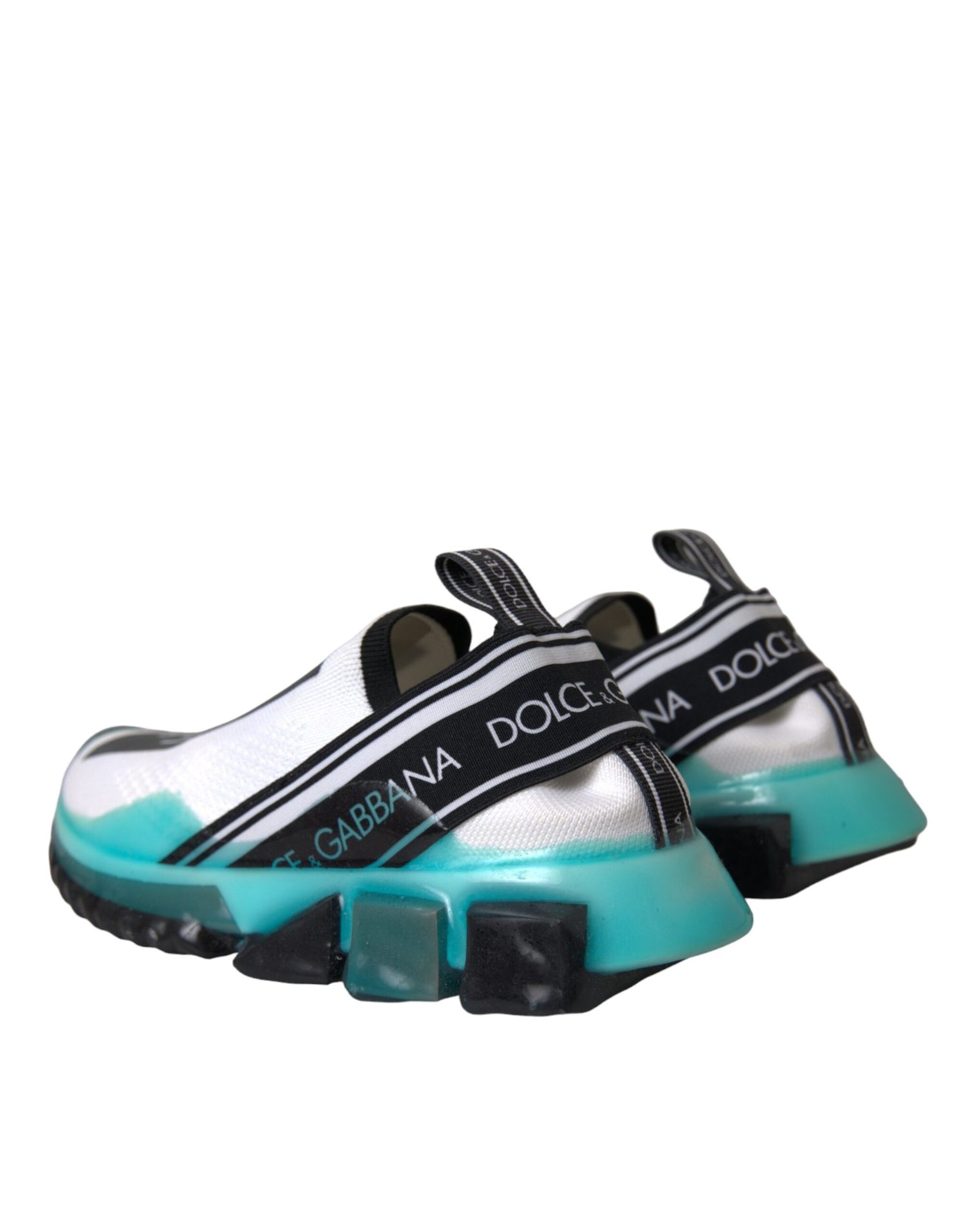 Dolce &amp; Gabbana Dolce &amp; Gabbana Black White Blue Slip On Sorrento Sneakers Shoes/EU37/US6.5/Black/White