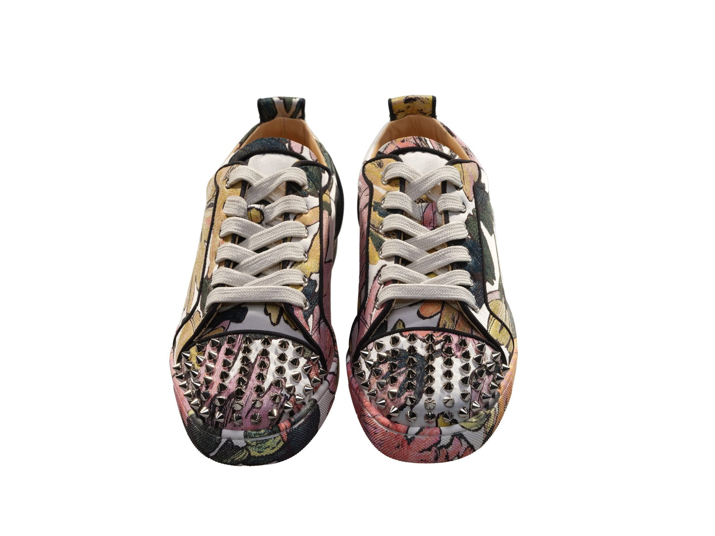 Christian Louboutin Christian Louboutin Fun Louis Junior Spikes Flat Botanical Print Laceup Sneakers/EU40/US7/Multicolor