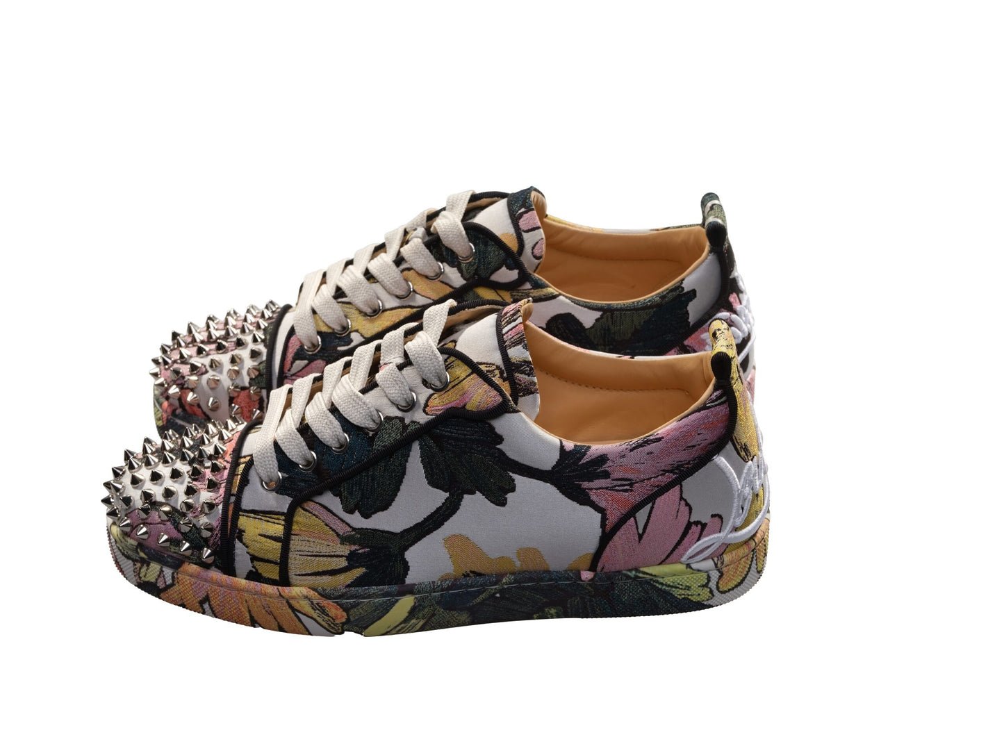 Christian Louboutin Christian Louboutin Fun Louis Junior Spikes Flat Botanical Print Laceup Sneakers/EU40/US7/Multicolor