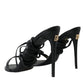 Dolce & Gabbana Dolce & Gabbana Black Suede Strap Sandals Stilettos Shoes/EU37/US6.5/Black