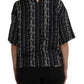 Dolce & Gabbana Dolce & Gabbana Black Key Castle Print Silk Blouse T-shirt/IT42|M/Black