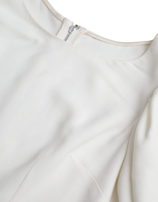 Dolce & Gabbana Dolce & Gabbana White Viscose Round Neck Short Sleeves Top/IT42|M/White