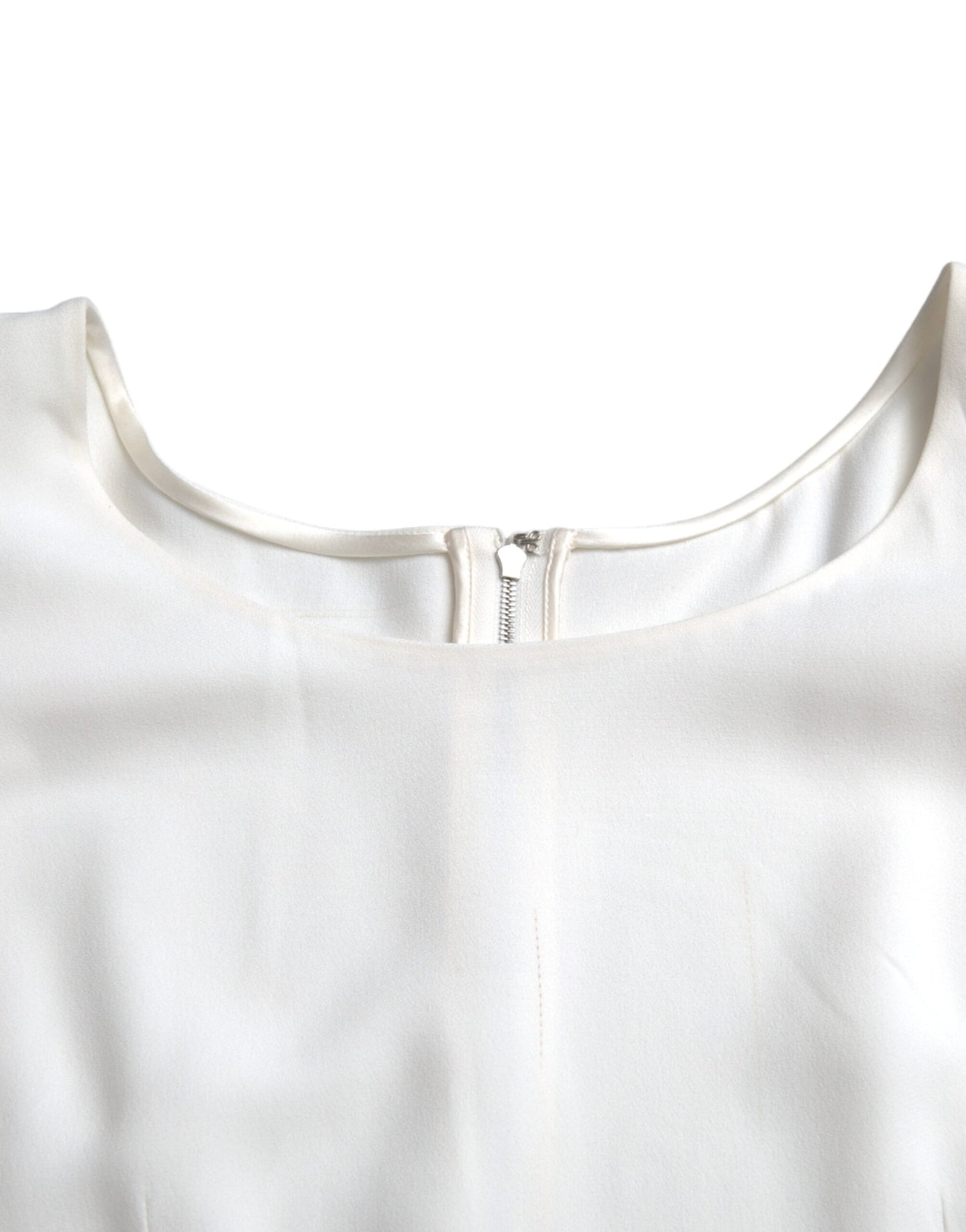 Dolce & Gabbana Dolce & Gabbana White Viscose Round Neck Short Sleeves Top/IT42|M/White