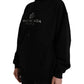 Balenciaga Balenciaga Black Cotton Logo Hooded Pullover Sweatshirt Sweater/L/Black