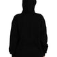 Balenciaga Balenciaga Black Cotton Logo Hooded Pullover Sweatshirt Sweater/L/Black