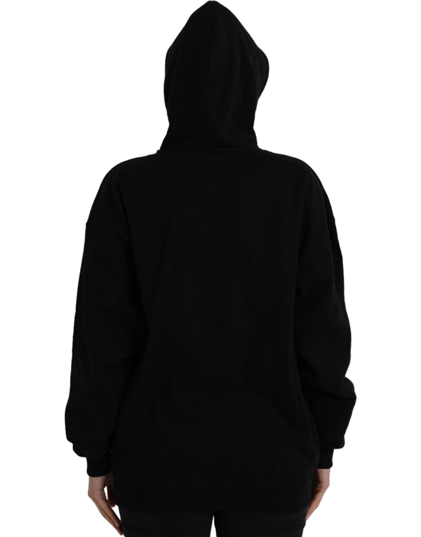 Balenciaga Balenciaga Black Cotton Logo Hooded Pullover Sweatshirt Sweater/L/Black