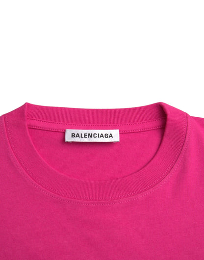 Balenciaga Balenciaga Pink Cotton Crew Neck Short Sleeves Tee T-shirt/S/Pink