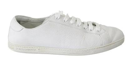 Dolce &amp; Gabbana Dolce &amp; Gabbana White Saint Tropez Lace Up Men Sneakers Men Shoes/EU40/US7/White