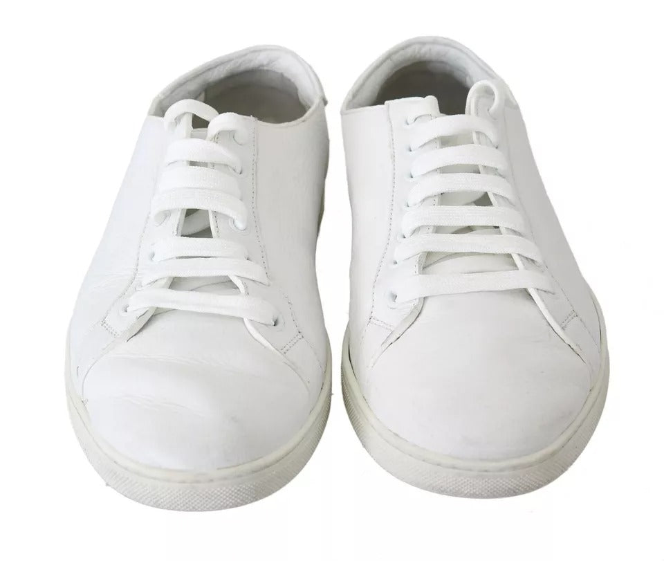 Dolce &amp; Gabbana Dolce &amp; Gabbana White Saint Tropez Lace Up Men Sneakers Men Shoes/EU40/US7/White