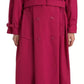 Dolce & Gabbana Dolce & Gabbana Dark Pink Double Breasted Trench Coat Jacket/IT40|S/Pink