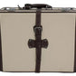 Dolce & Gabbana Dolce & Gabbana Brown Beige Leather Mens Travel Suitcase Luggage Bag/Beige