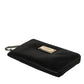 Dolce & Gabbana Dolce & Gabbana Black Nylon Logo Plaque Keyring Pouch Clutch Bag/Black