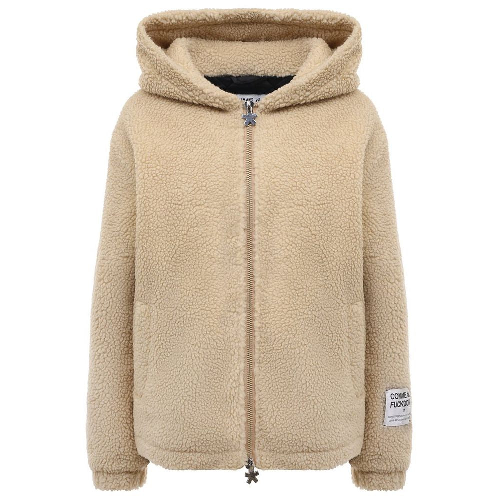 Comme Des Fuckdown Beige Polyester Jackets & Coat/XS/Beige