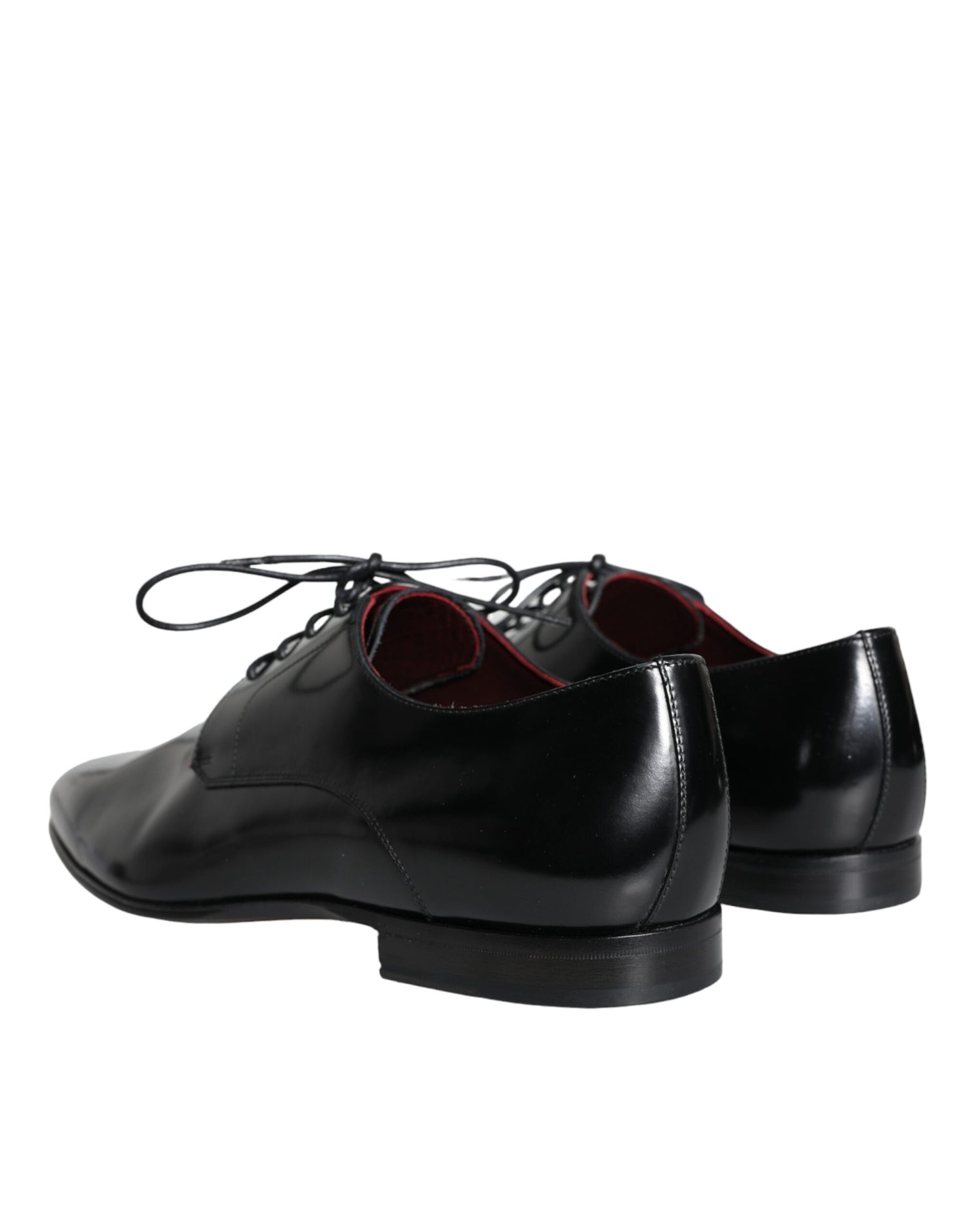 Dolce &amp; Gabbana Dolce &amp; Gabbana Black Calfskin Leather Derby Dress Men Shoes/EU43/US10/Black