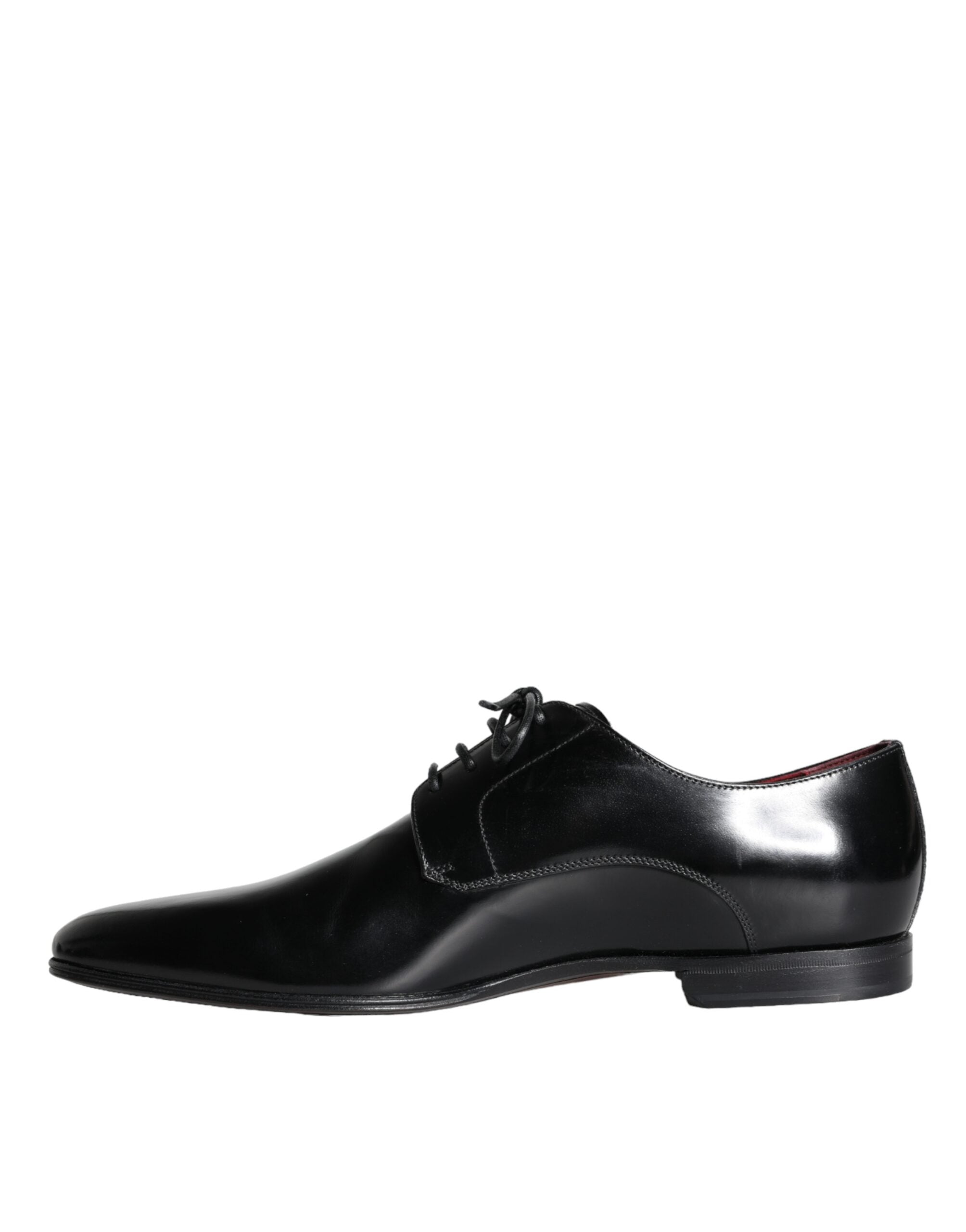 Dolce &amp; Gabbana Dolce &amp; Gabbana Black Calfskin Leather Derby Dress Men Shoes/EU43/US10/Black