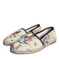 Dolce & Gabbana Dolce & Gabbana Beige Floral Canvas Espadrilles Slip On Shoes/EU41/US8/Beige