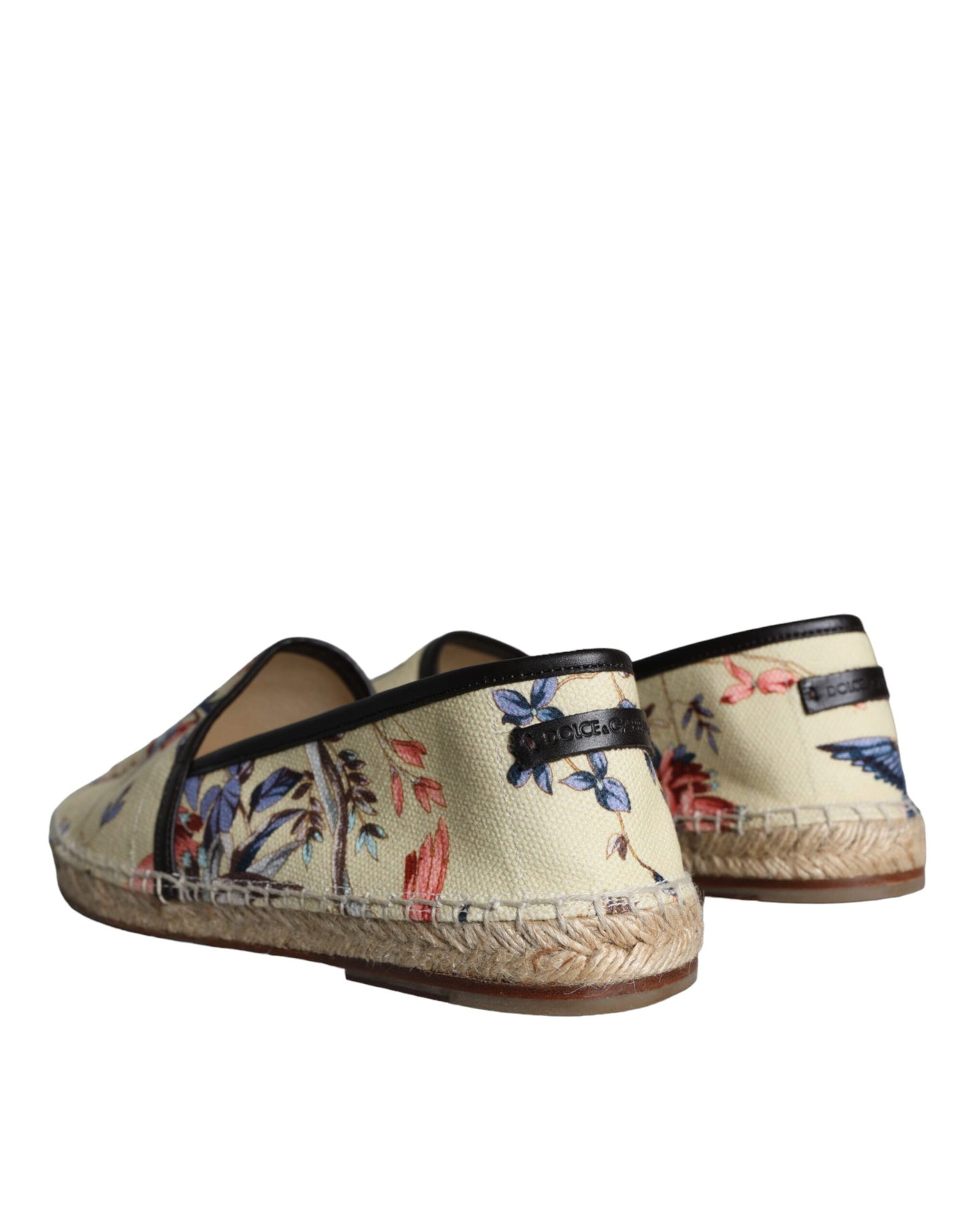 Dolce & Gabbana Dolce & Gabbana Beige Floral Canvas Espadrilles Slip On Shoes/EU41/US8/Beige