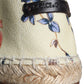 Dolce & Gabbana Dolce & Gabbana Beige Floral Canvas Espadrilles Slip On Shoes/EU41/US8/Beige