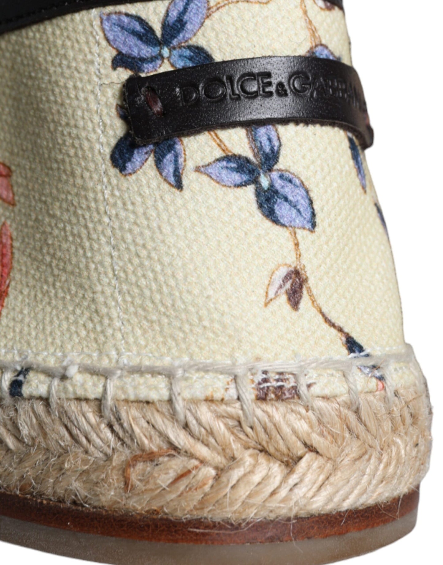 Dolce & Gabbana Dolce & Gabbana Beige Floral Canvas Espadrilles Slip On Shoes/EU41/US8/Beige