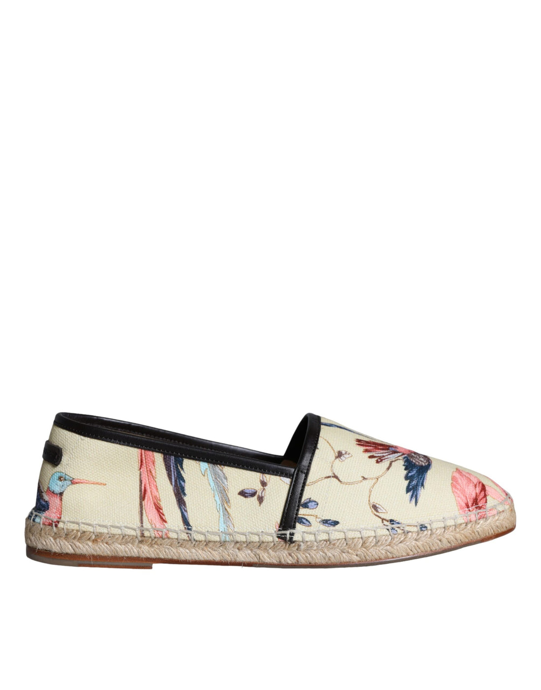 Dolce &amp; Gabbana Dolce &amp; Gabbana Beige Floral Canvas Espadrilles Slip On Shoes/EU41/US8/Beige